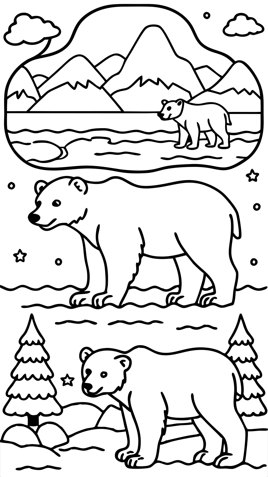 coloring pages of polar bears